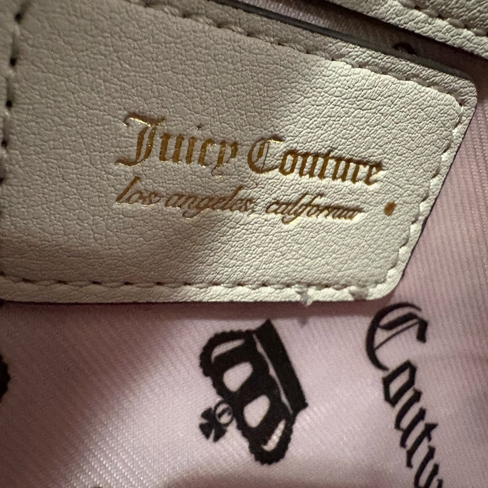 Juicy Couture Dark Brown Satchel with Gold and Pink Accents - Picture 5 of 7